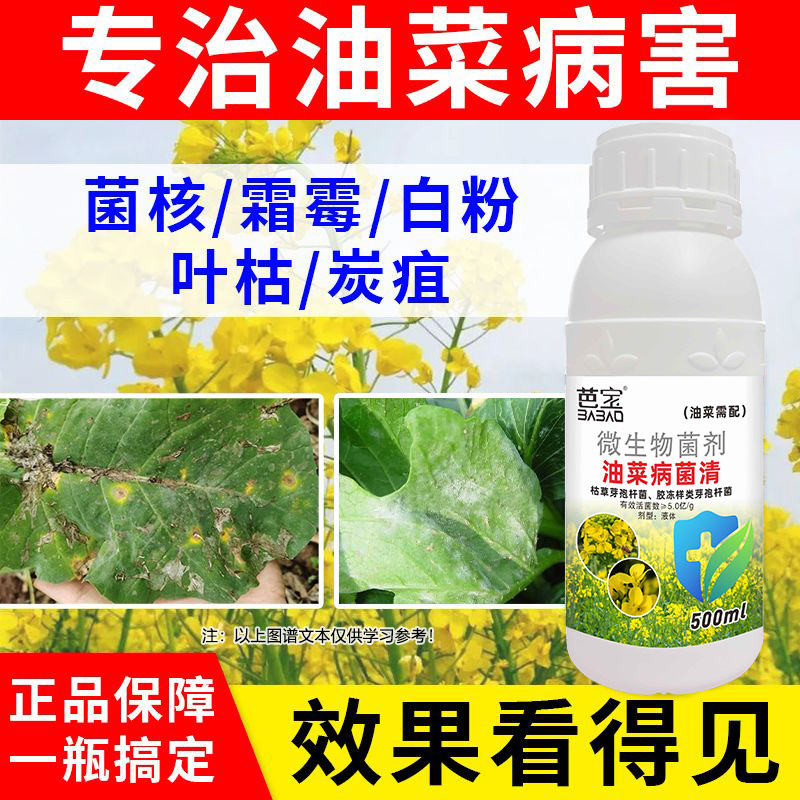 农用油菜病菌清用于抗性油菜菌核病霜霉炭疽病油菜种植微生物菌剂 到手价¥6.96
