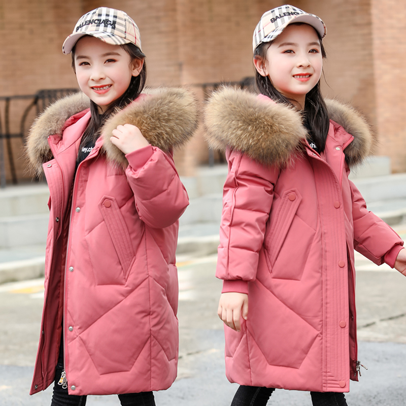 2025新款儿童羽绒服女童中长款加厚韩版中大童洋气防寒保暖外套冬 到手价¥148.00