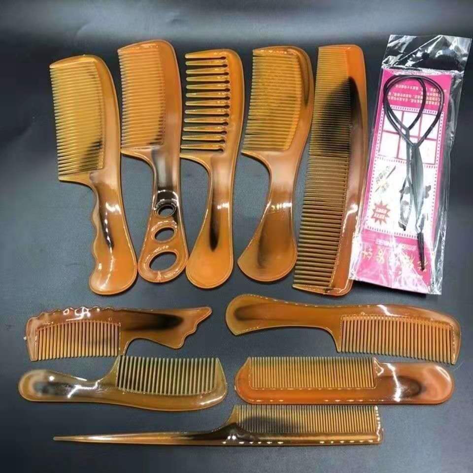 【AM】百折不断家用牛筋12件套加厚梳子防静电随身便梳子